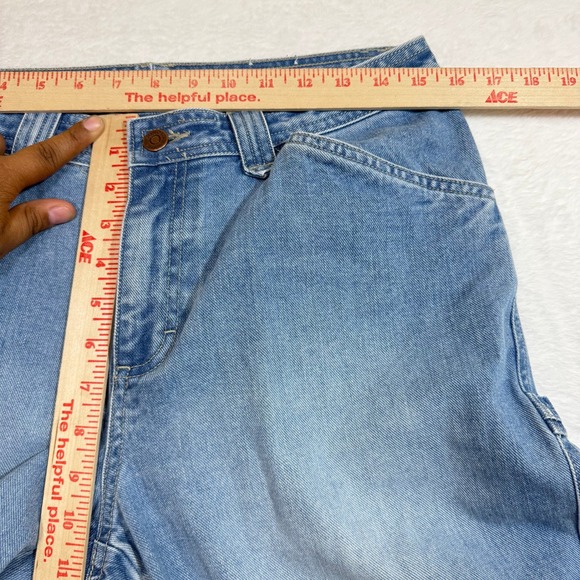 VTG Sonoma Carpenter Jean 12 Petite Cropped Denim Utility Pockets Light Wash 90s - Picture 8 of 11